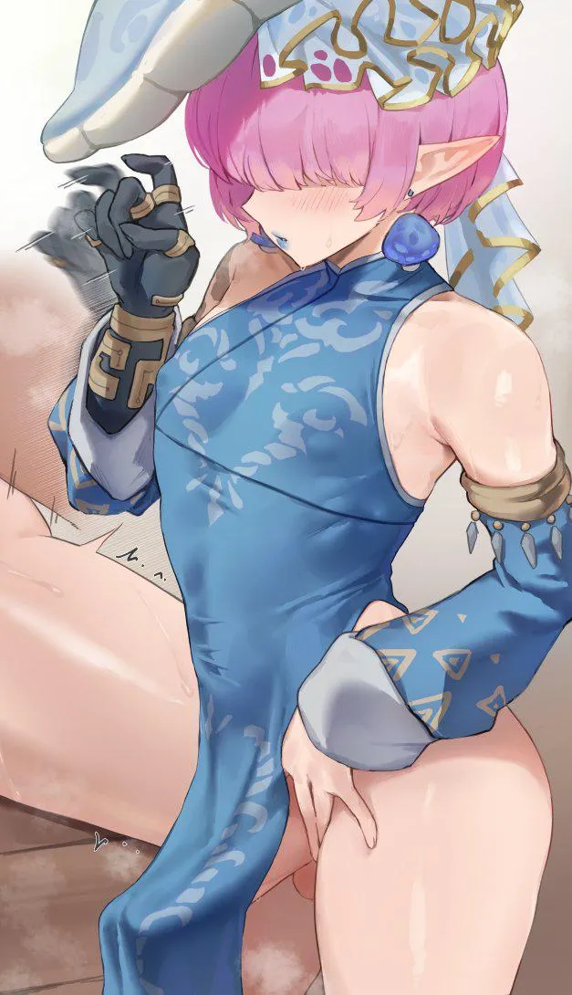 Holding up the dress (Jt_Veemo)