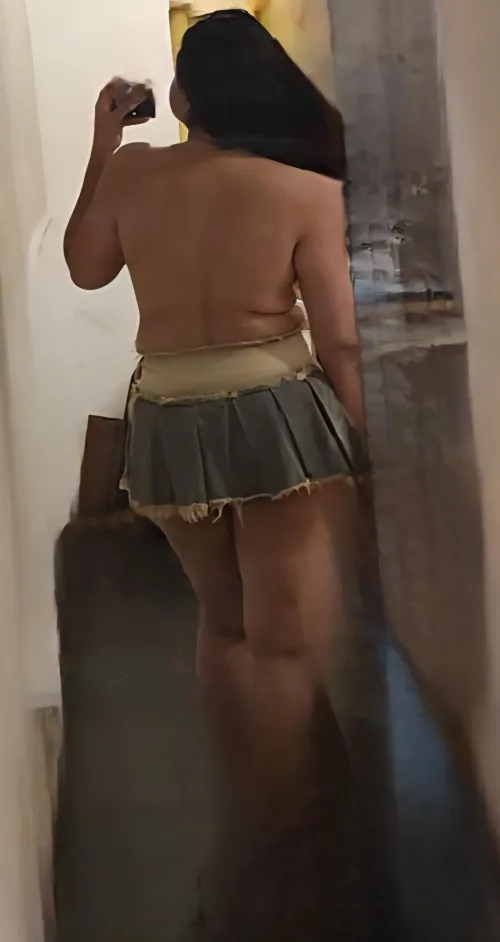 Husband Got me this skirt and wants me to wear it to the mall and a movie. Isnt it too short ? (Hotwife)