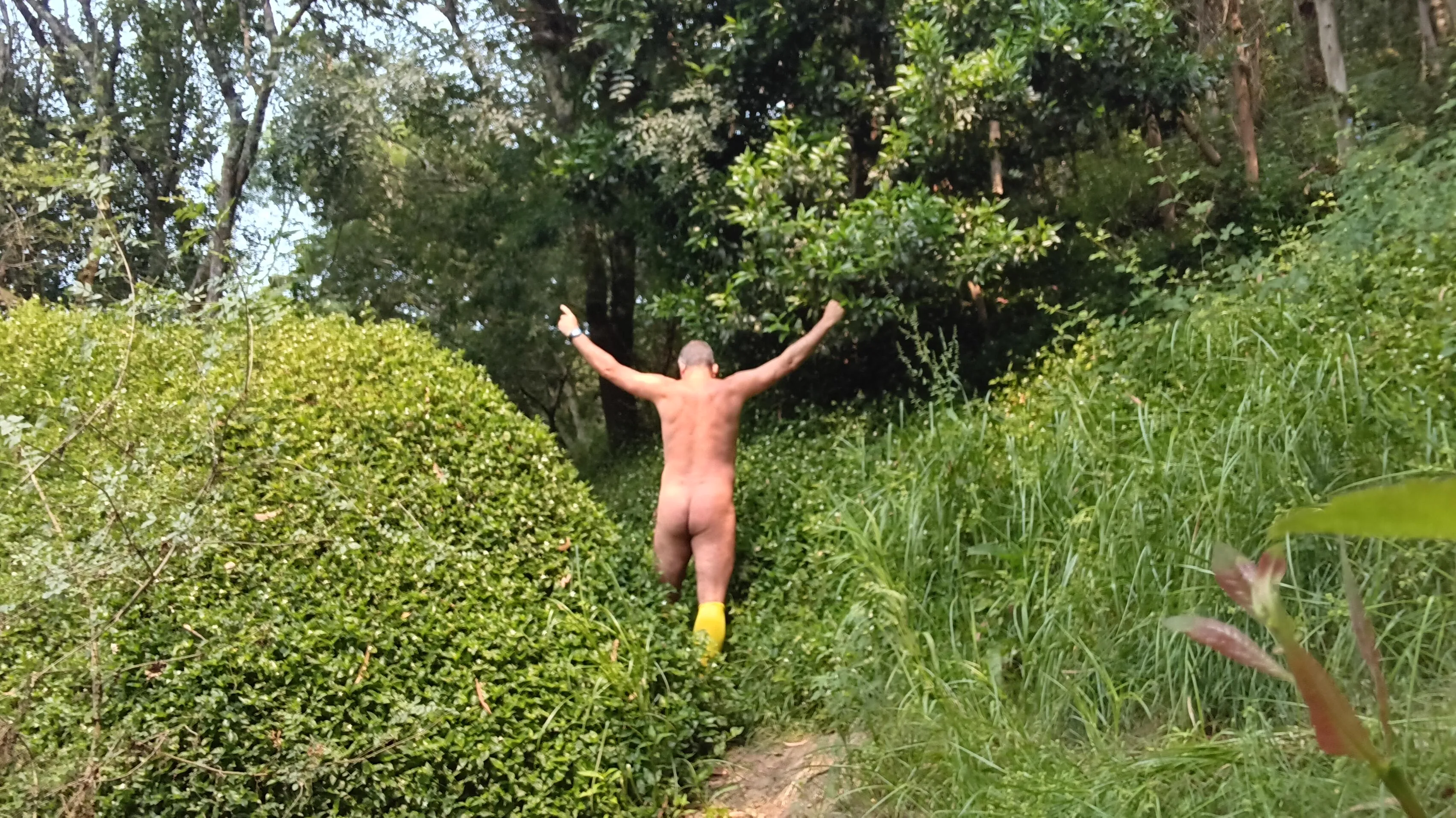 In the green... nudist time