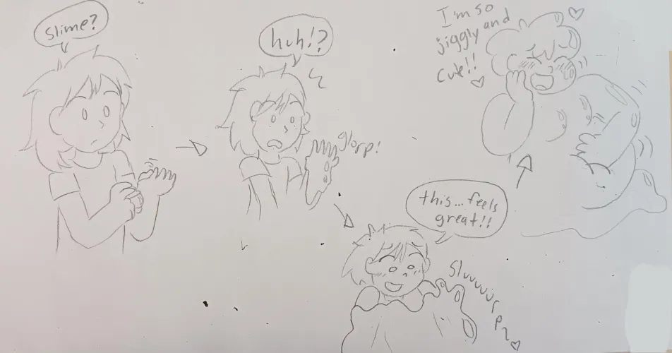 Quick doodle by me. Surprise slime toy! (slime + WG)