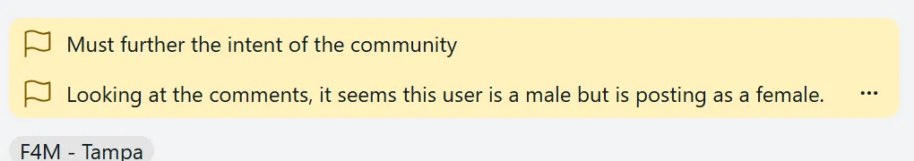 Reporting posts with descriptions really helps the mods, thank you to those that go the extra mile.