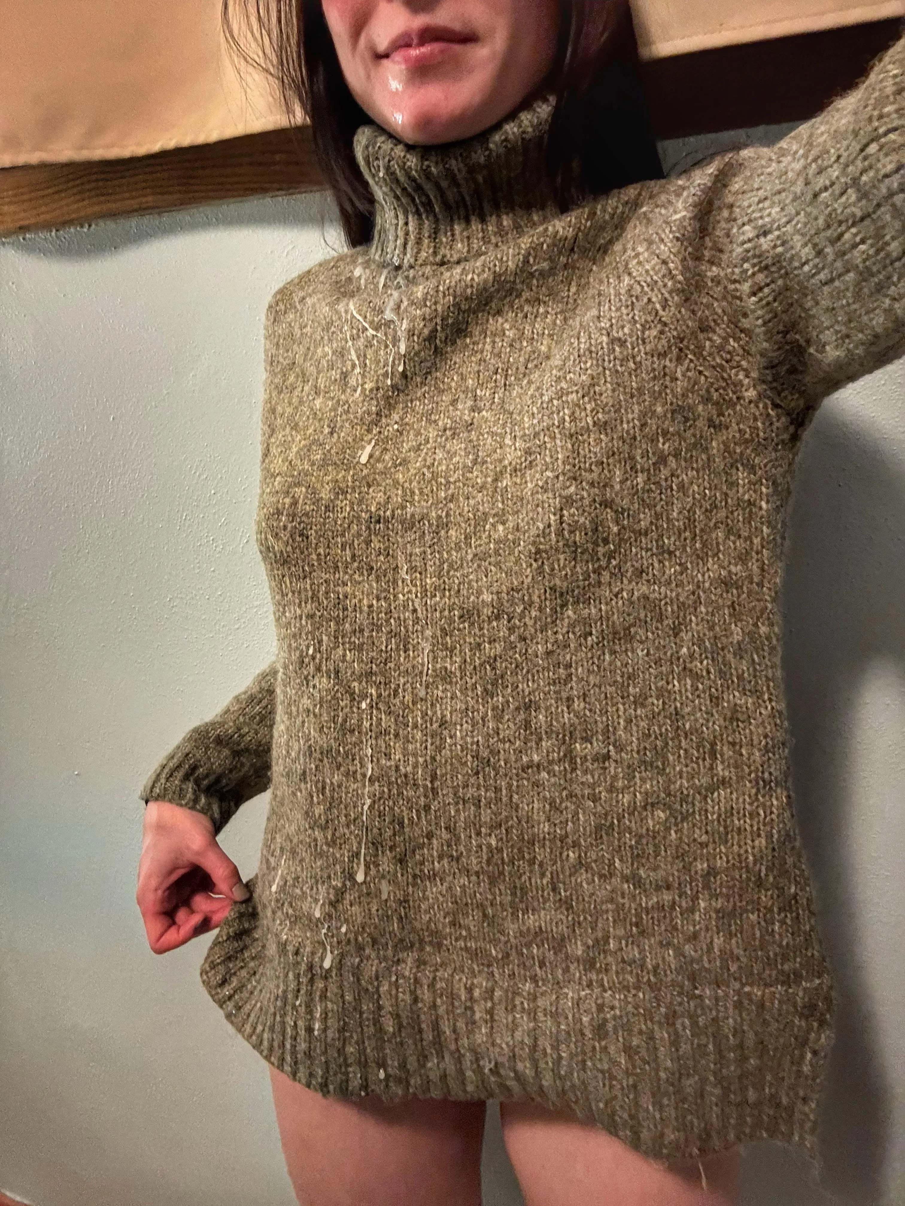 Sloppy facial. It got all over my sweater