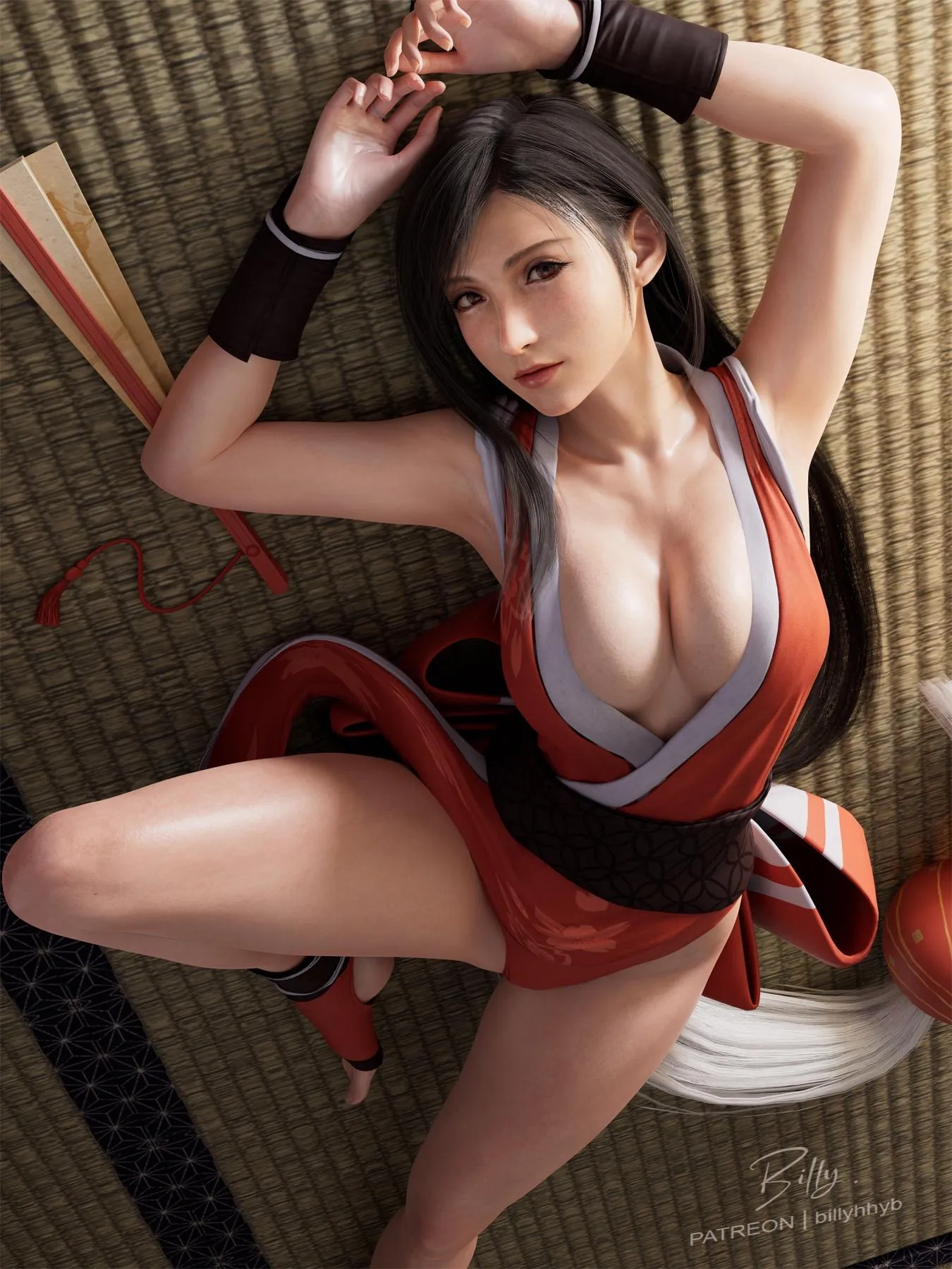 Tifa tries the Shiranui traditional outfit (Billy)