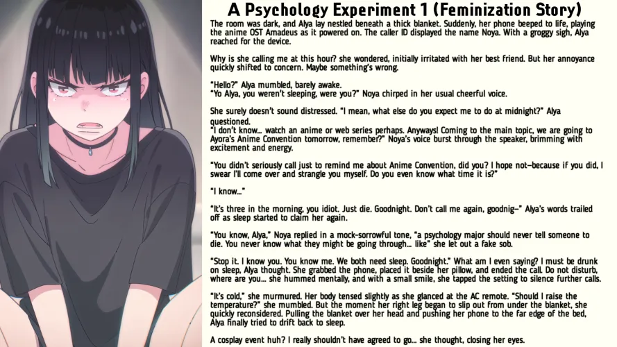 A Psychology Experiment Chapter 1 Feminization Caption