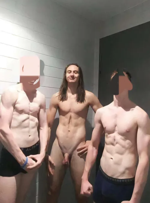 As you can see, even at age 18, I was the one who was comfortable having my cock out around my friends.