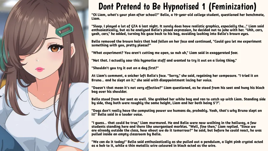 Don't Pretend To Be Hypnotised Chapter 1 Feminization Caption