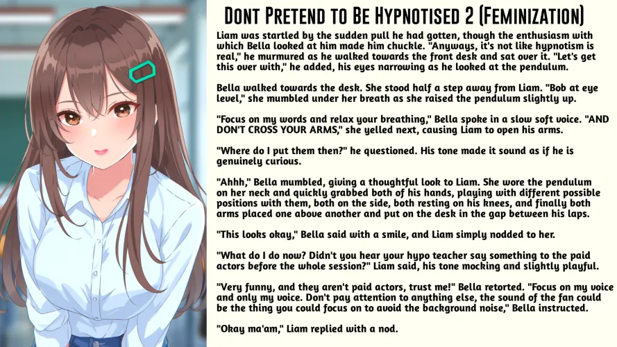 Don't Pretend To Be Hypnotised Chapter 2 Feminization Caption