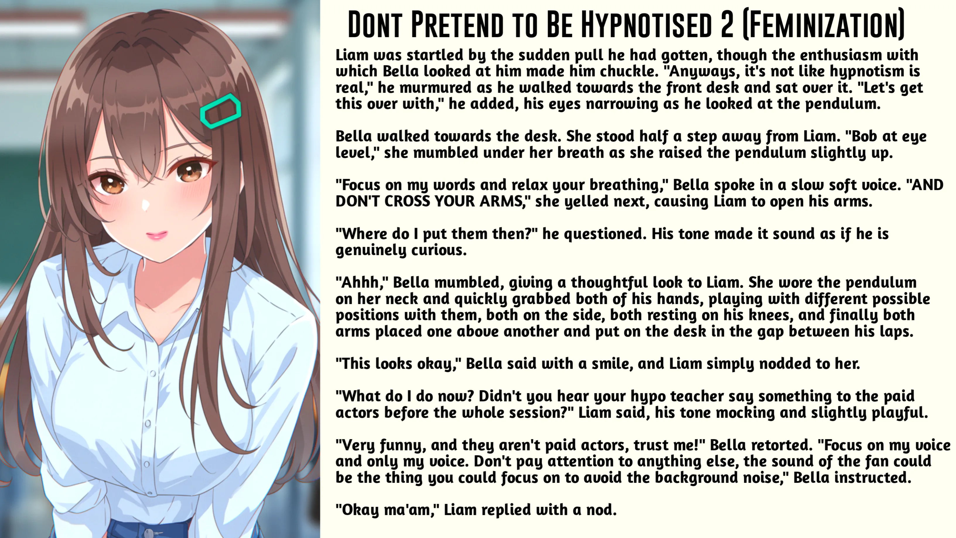 Don't Pretend To Be Hypnotised Chapter 2 Feminization Caption