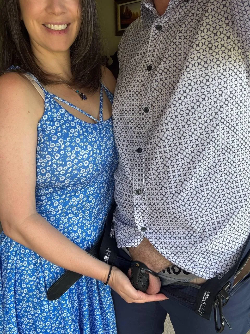 Nothing like making him wear his tight pants unable to hide his bulge when we go out