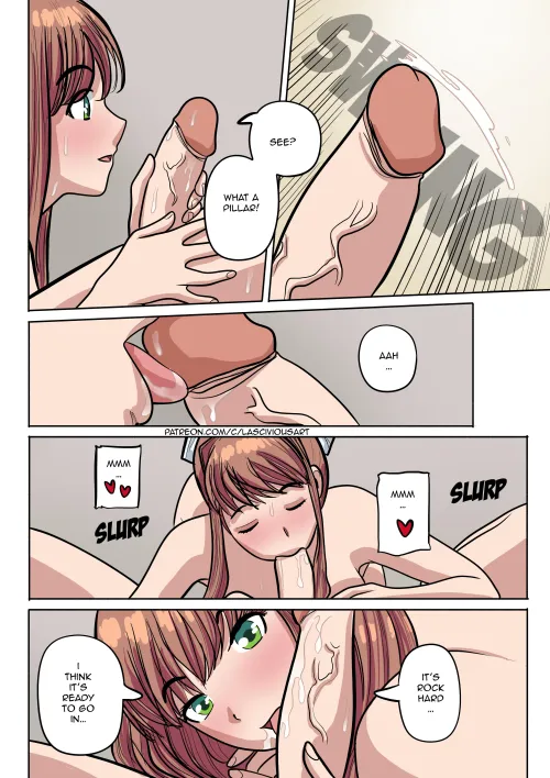 A page from (LasciviousArt)’s latest [Doki Doki Literature Club] doujinshi chapter “Mama and papa - part 5”