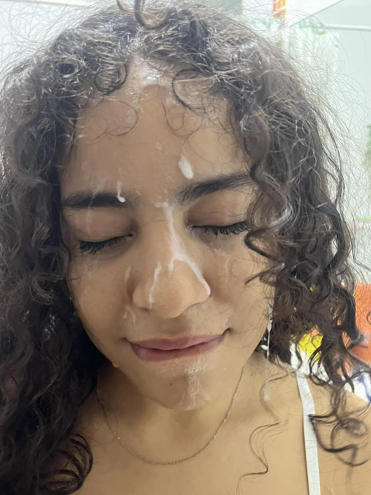 This is how much I love to have my face full of cum