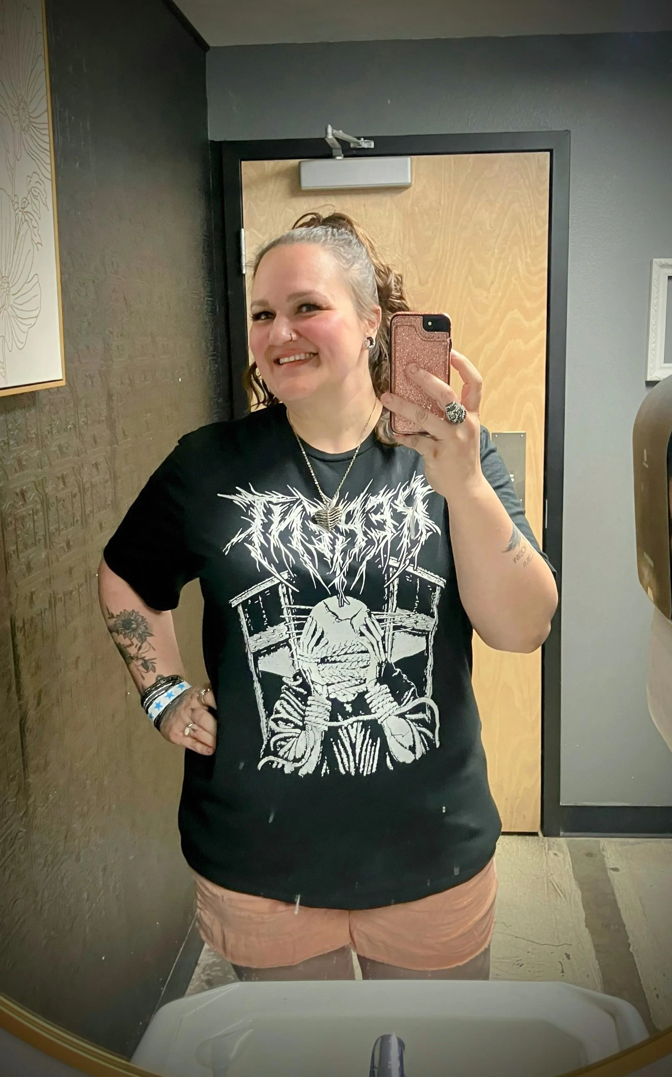 Was ready to rock at the metal concert f39