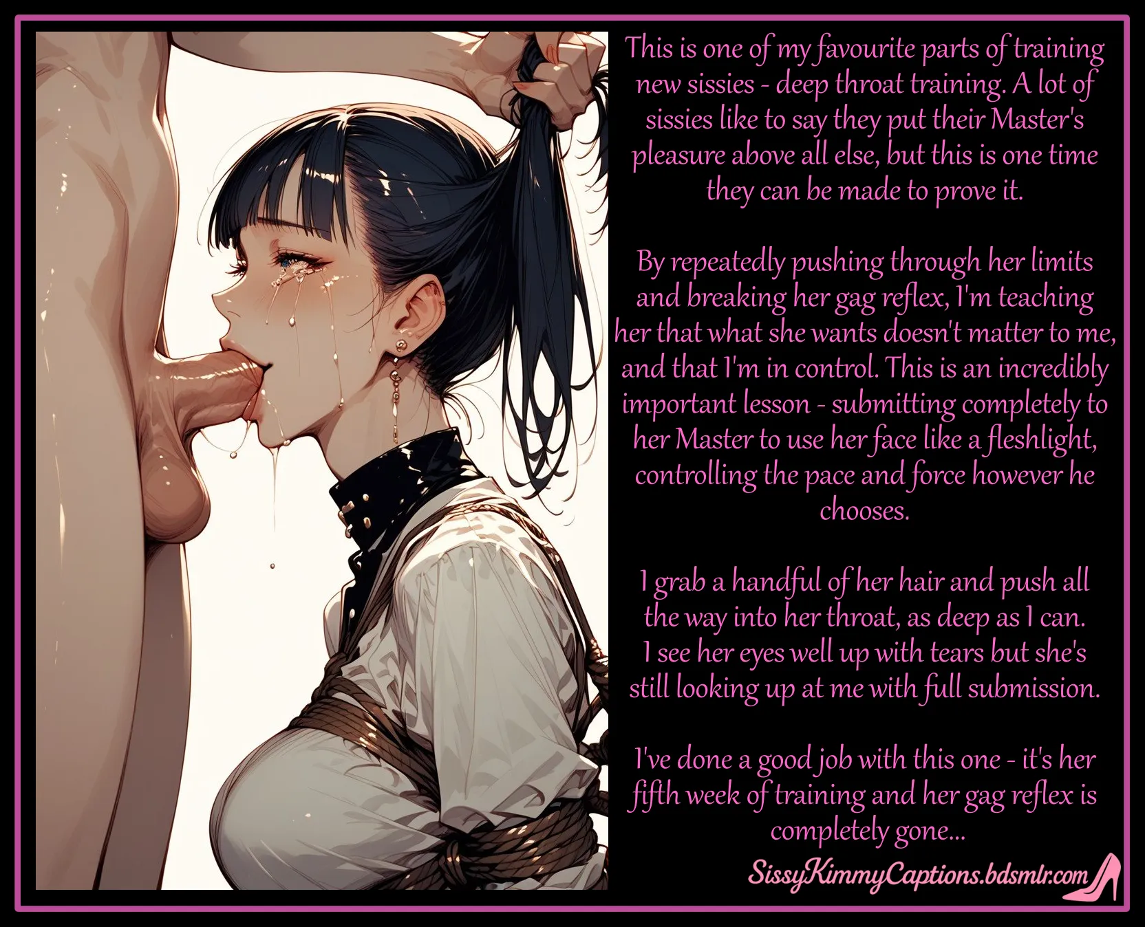 Master's favourite part of Sissy-training...