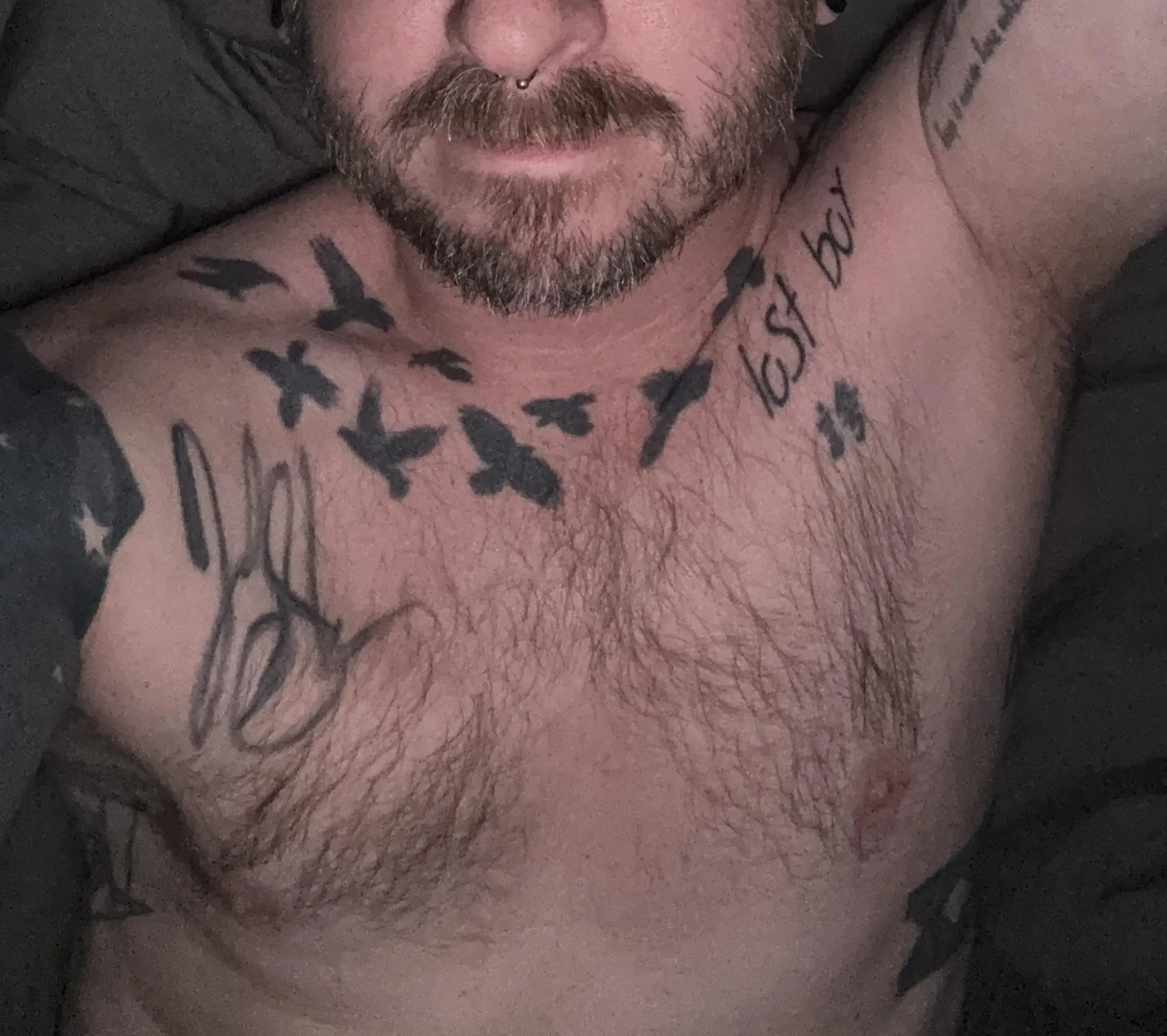 40 yo tatty daddy looking for good boys to show off for him. Hairy+++