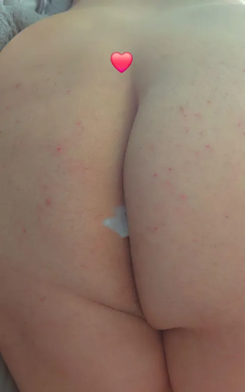 Creme pied against my will :,(. Guess it's what I get for flashing my ass