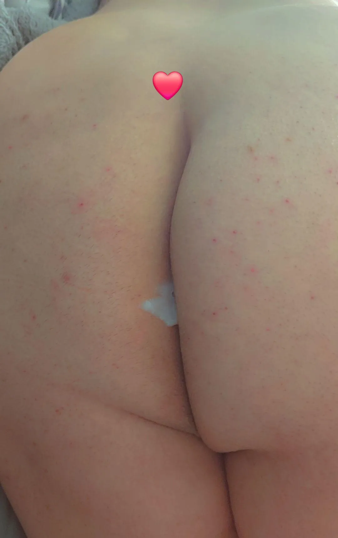 Creme pied against my will :,(. Guess it's what I get for flashing my ass