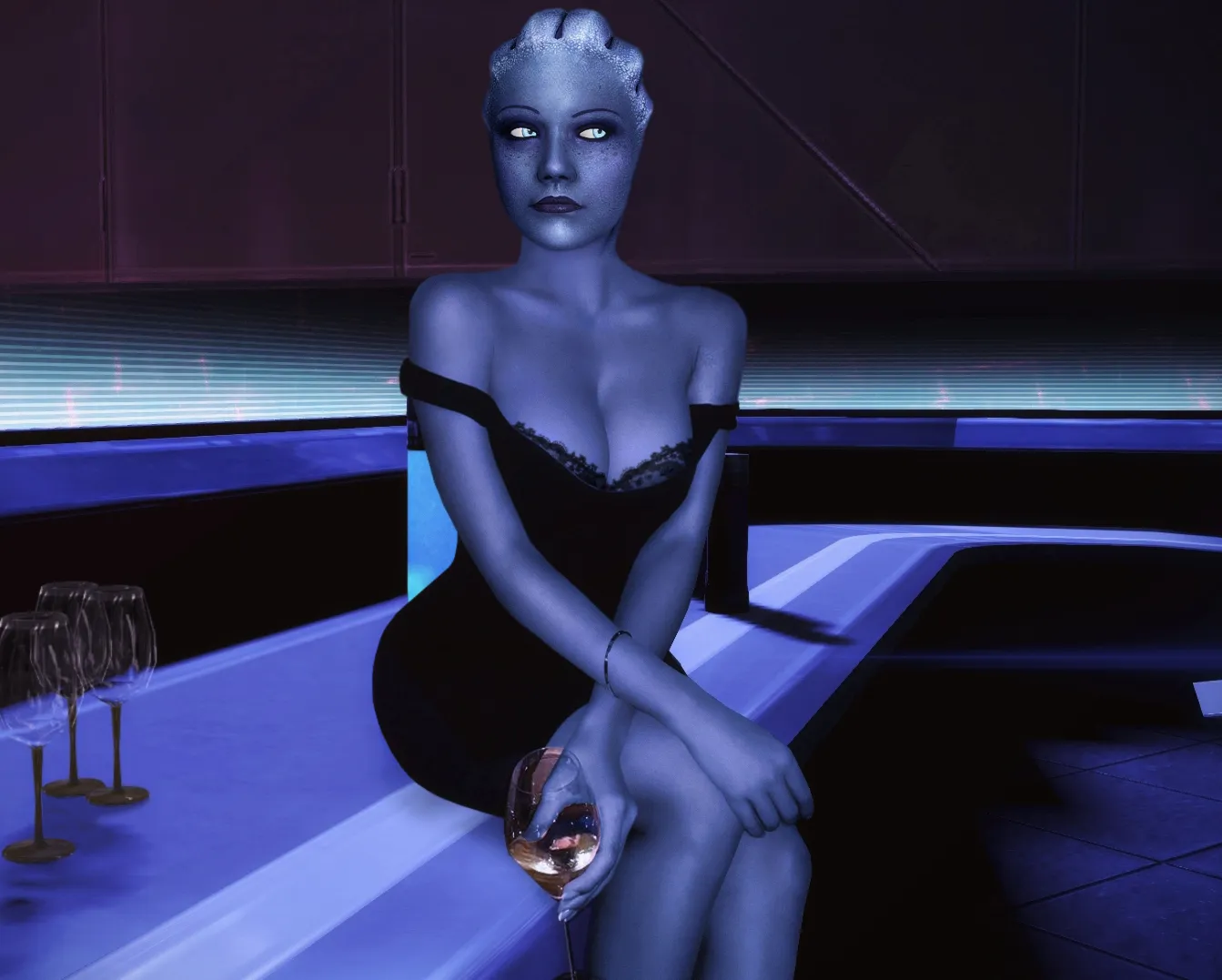 Jane and Sam managed to convince Liara to leave her lab and go out and relax for once. (Rastifan)