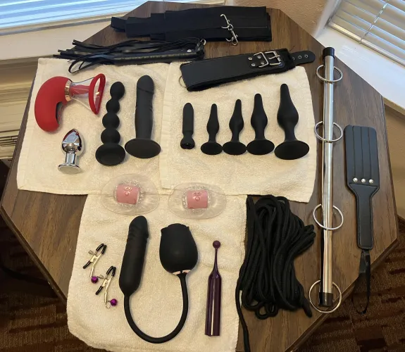 My collection so far. Any recs for anal toys or clit vibrators I should get?