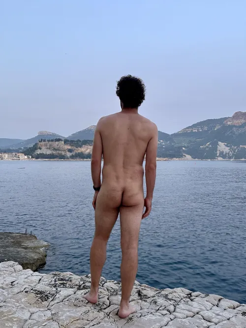 My first nude “beach” in France (right before the mosquitoes attacked)