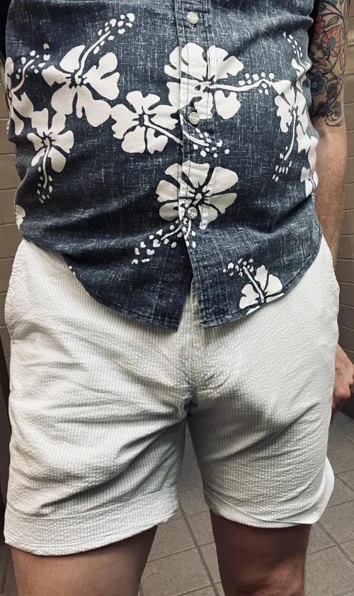 Ok, in a public bathroom but out in the common area. Took real quickly? Hoping to get braver!