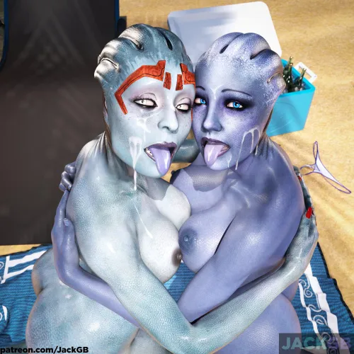 Samara & Liara Facial (JackGB_NSFW)