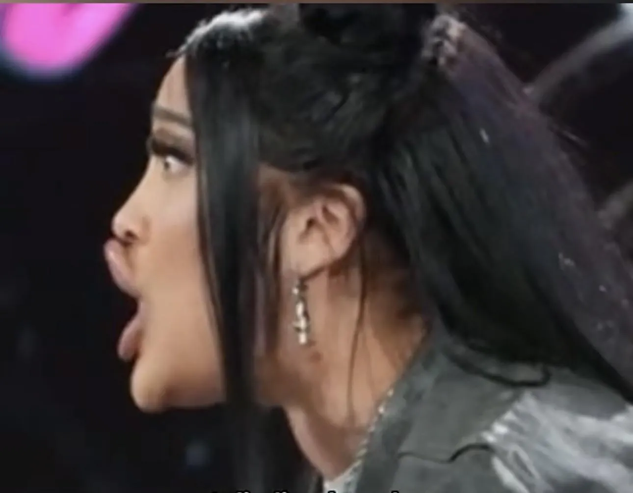 Screenshot from a video. Filler gone overboard