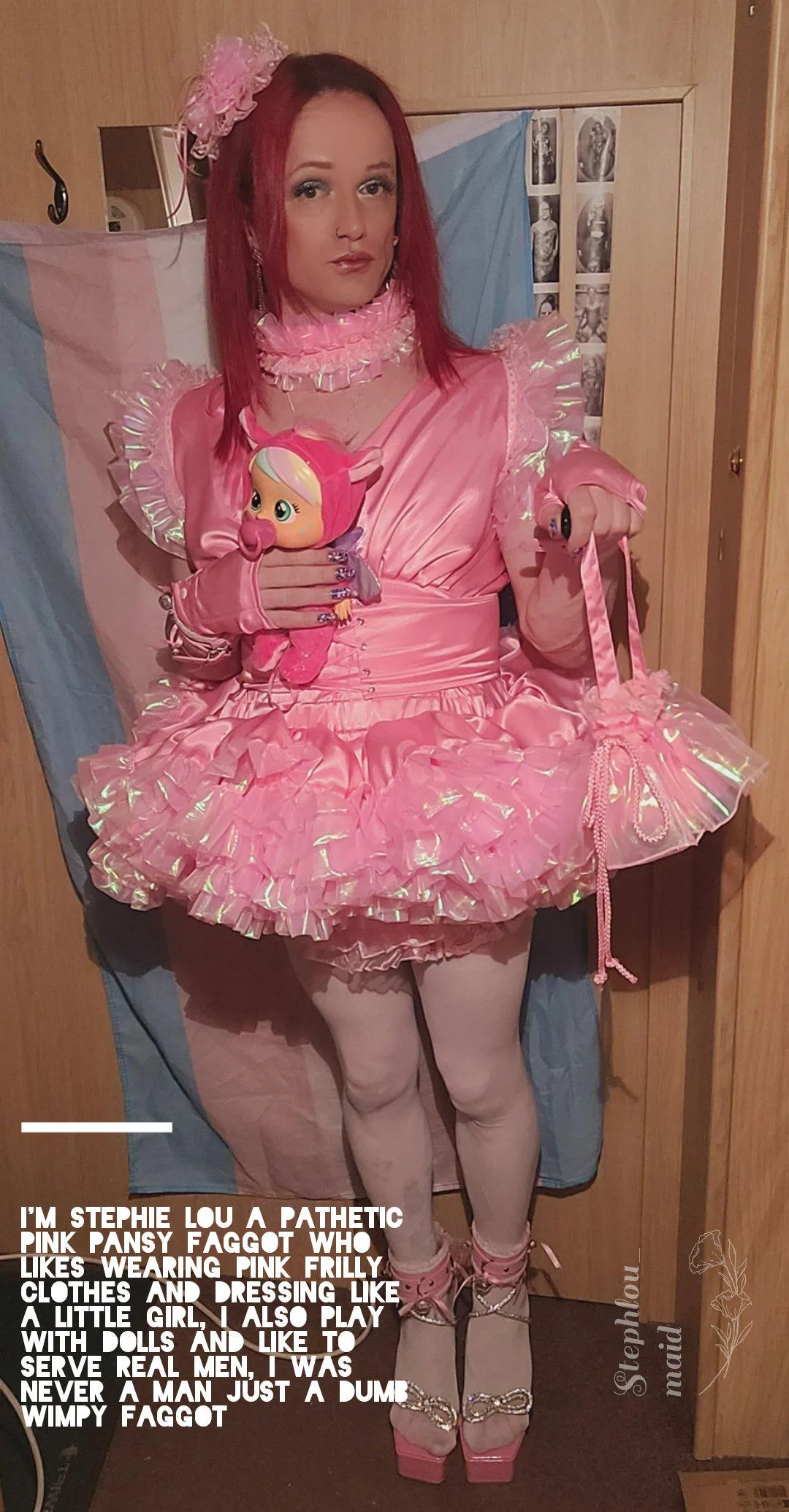 Gay sissy fag for Alpha Humans to bully and mock kik frillymaid5