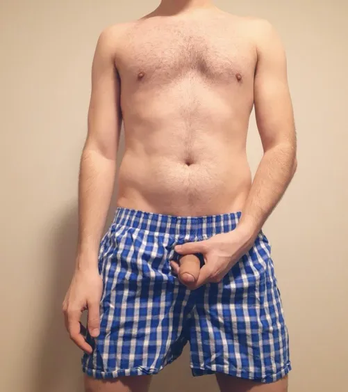 Just chillin’ in my boxers… but he couldn’t stay inside 😅