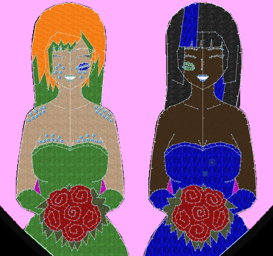 [Original] Making a Doom map around my 2 main girls from my game Project Nortubel