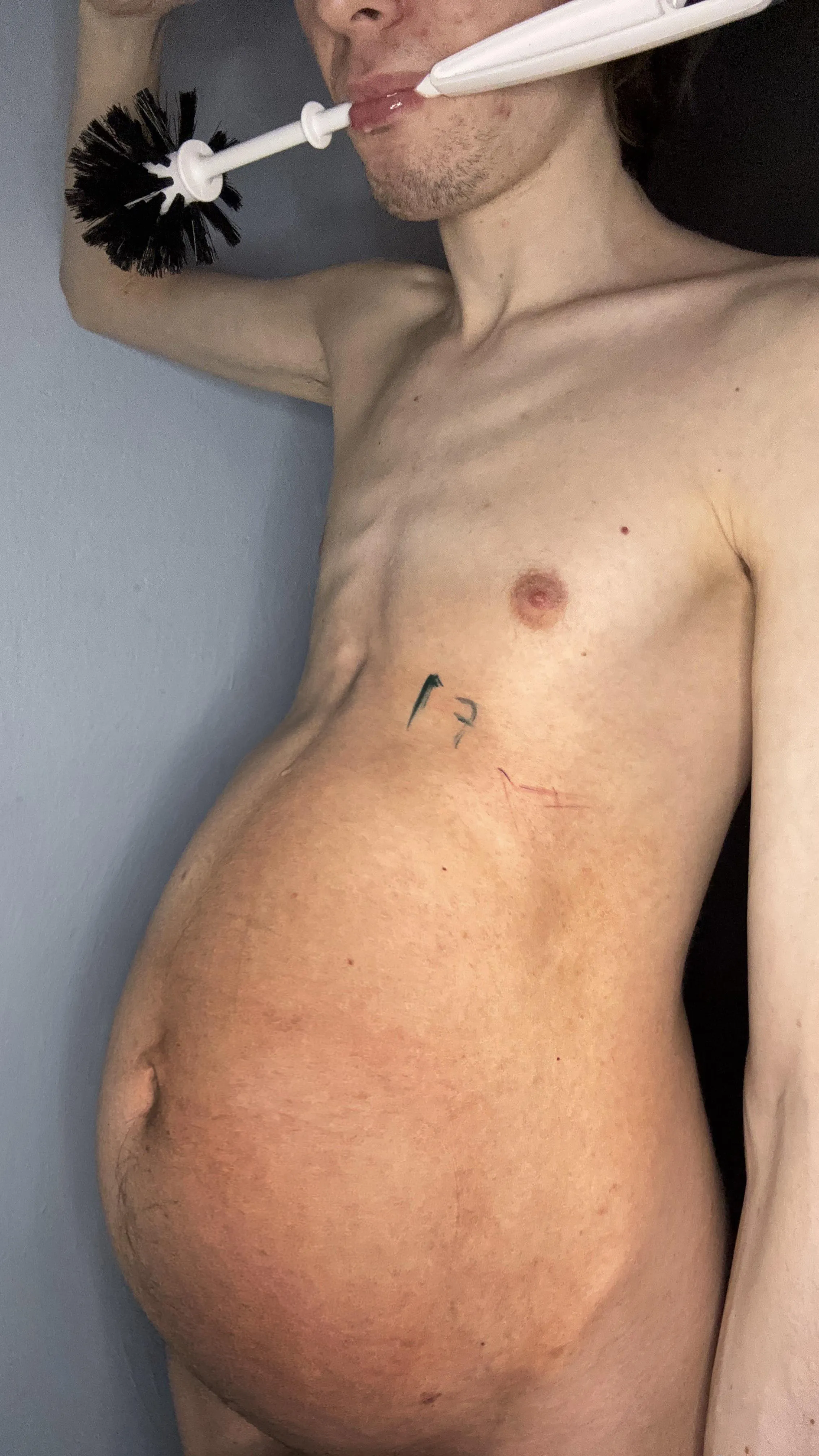 Our Human Machine has a completely blocked intestine after eating from public toilets! 🫃🏻👈🚾🚽🖕 - BrutalBusting team