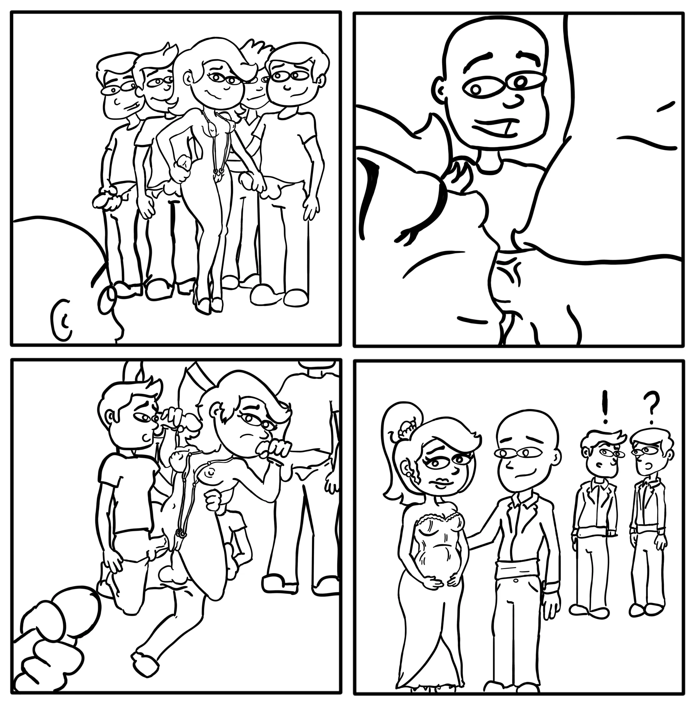 Revised Bachelor Party 4Panel - Pregnancy!