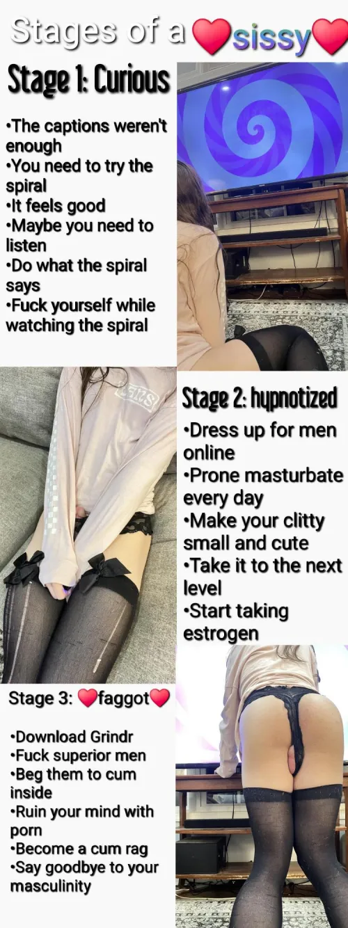 The stages of every hypno sissy
