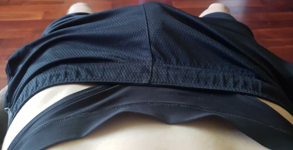 Who else can see my hard cock through my shorts?