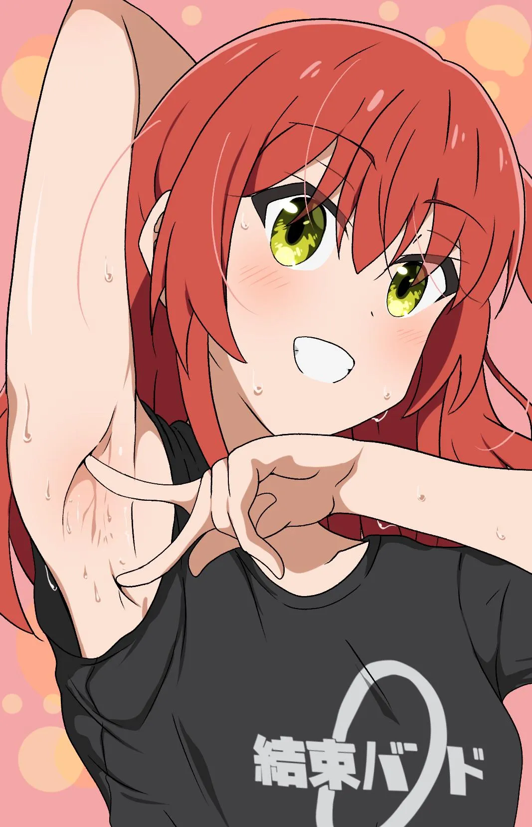 Kita spreading her sweaty armpit