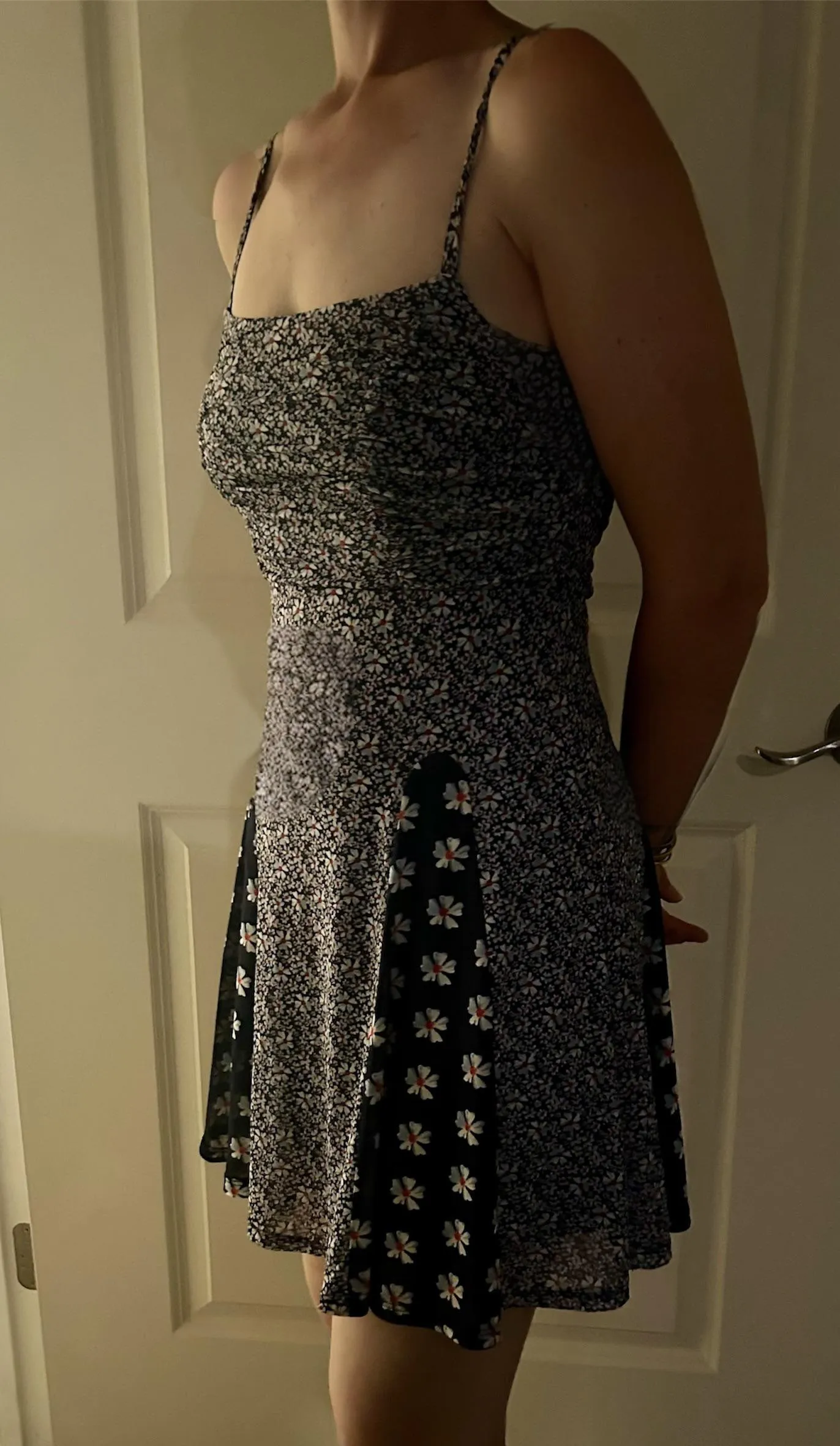 Mrs 1 getting ready for a nice dinner downtown.