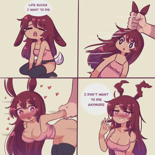 This would fix me I think ~ (I want somebody to cure my depression and anxiety by fucking my brains out so I can’t think about anything anymore aside from sex)