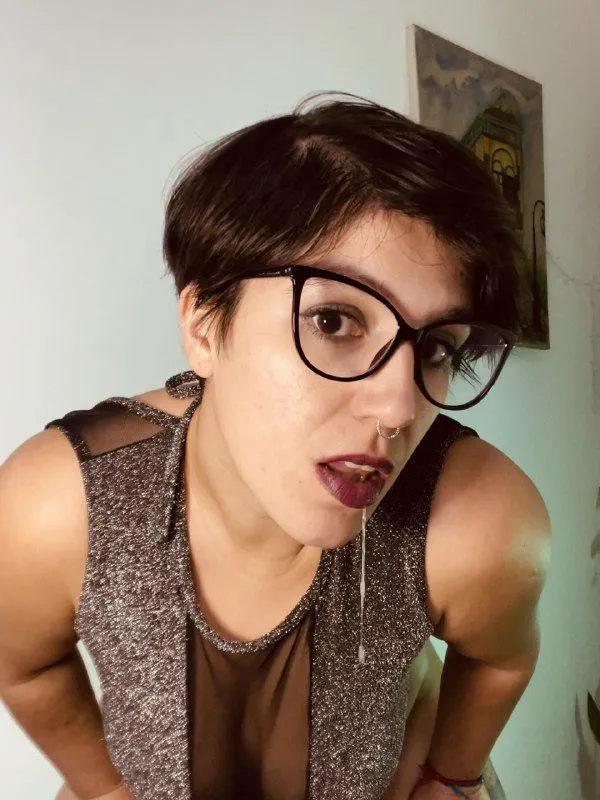 Lick it up, loser. My spit is the closest you'll ever get to tasting heaven—and you’ll say thank you.