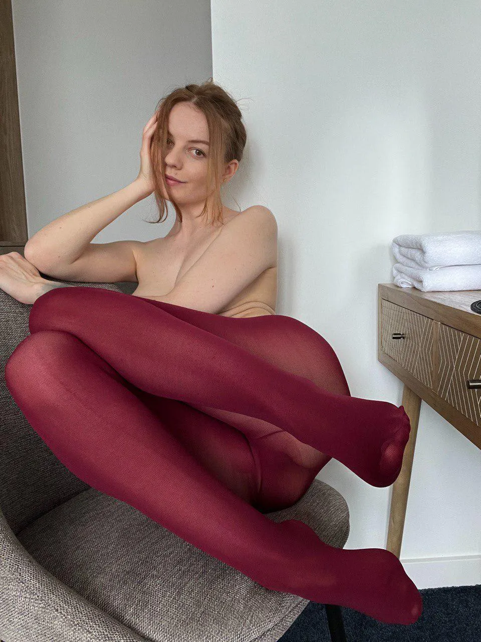 My favotite red pantyhose