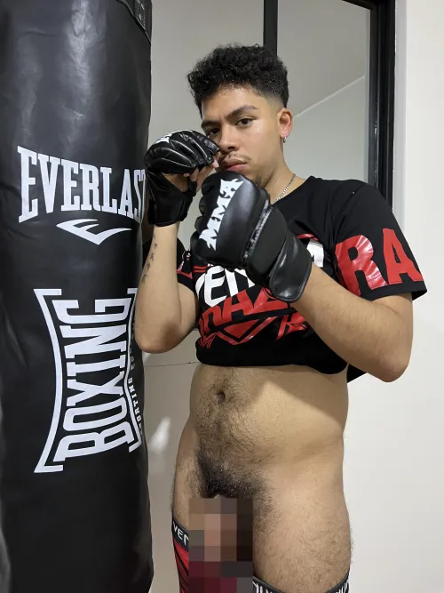 After training, my balls be sweatin' hard