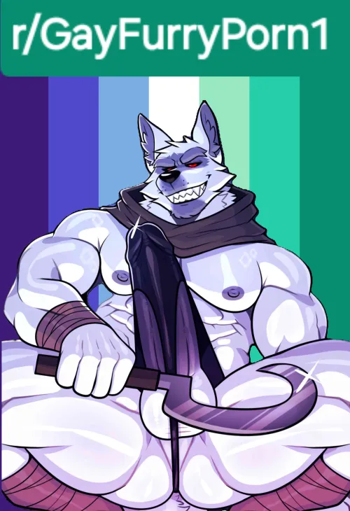 Hey, did you know that our Subreddit Logo is Death Wolf? 🐺 Here's the full version of that r/GayFurryPorn1 subreddit mascot: (@michopanq)