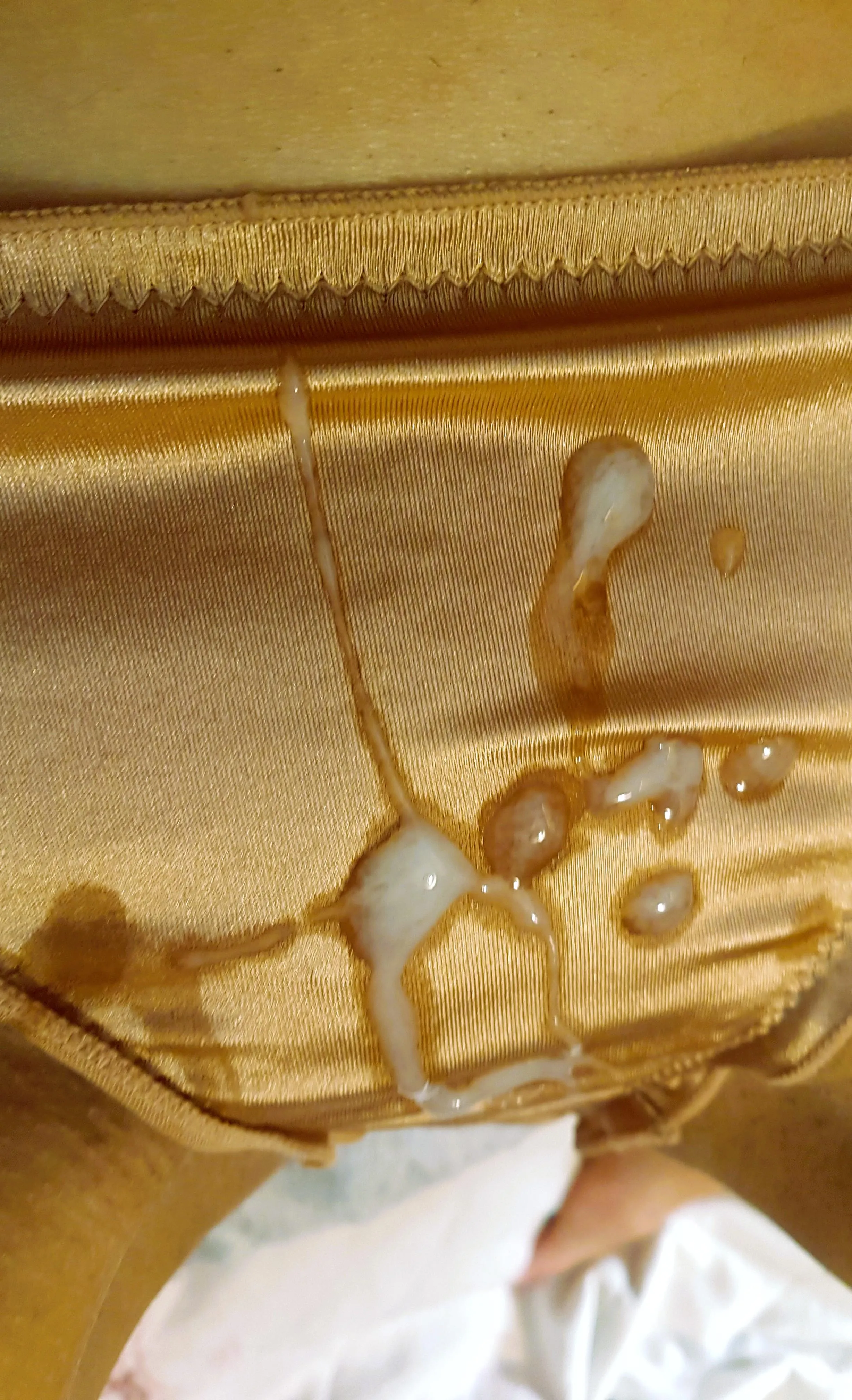I love your cum over my shiny panties
