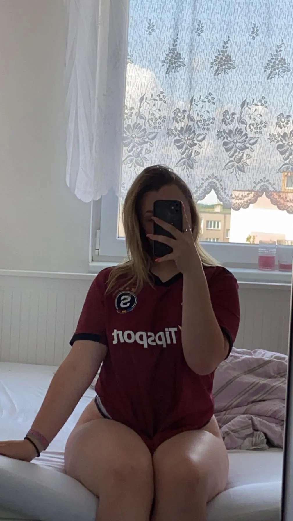 Just imagine, when you come to me, you will kiss me and slowly take it off me and what happens next is up to you…