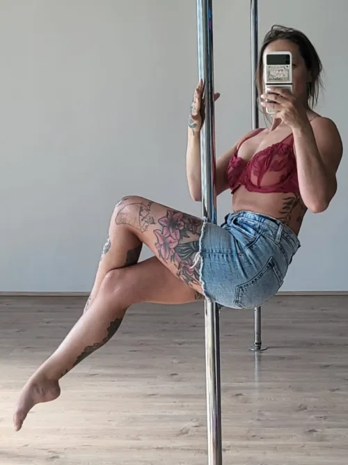 Pole work in cutoffs