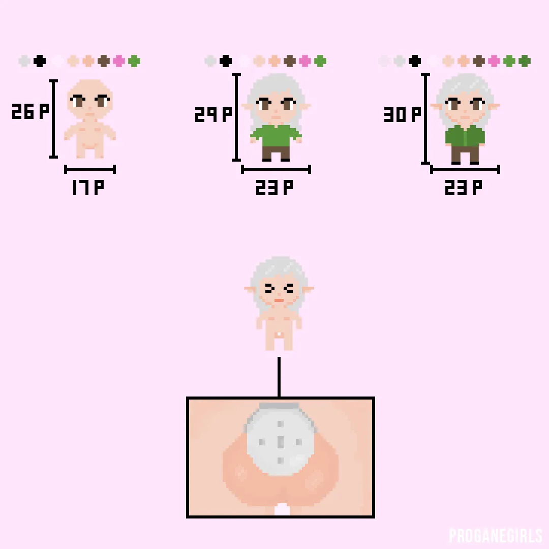 That's what happens when you are making pixel art while locked in chastity •ᴗ• sharing w u my game dev steps