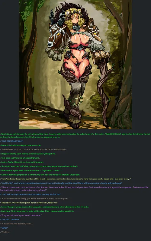 The Forest Ranger Chimaera Part 1: A walk on the forest