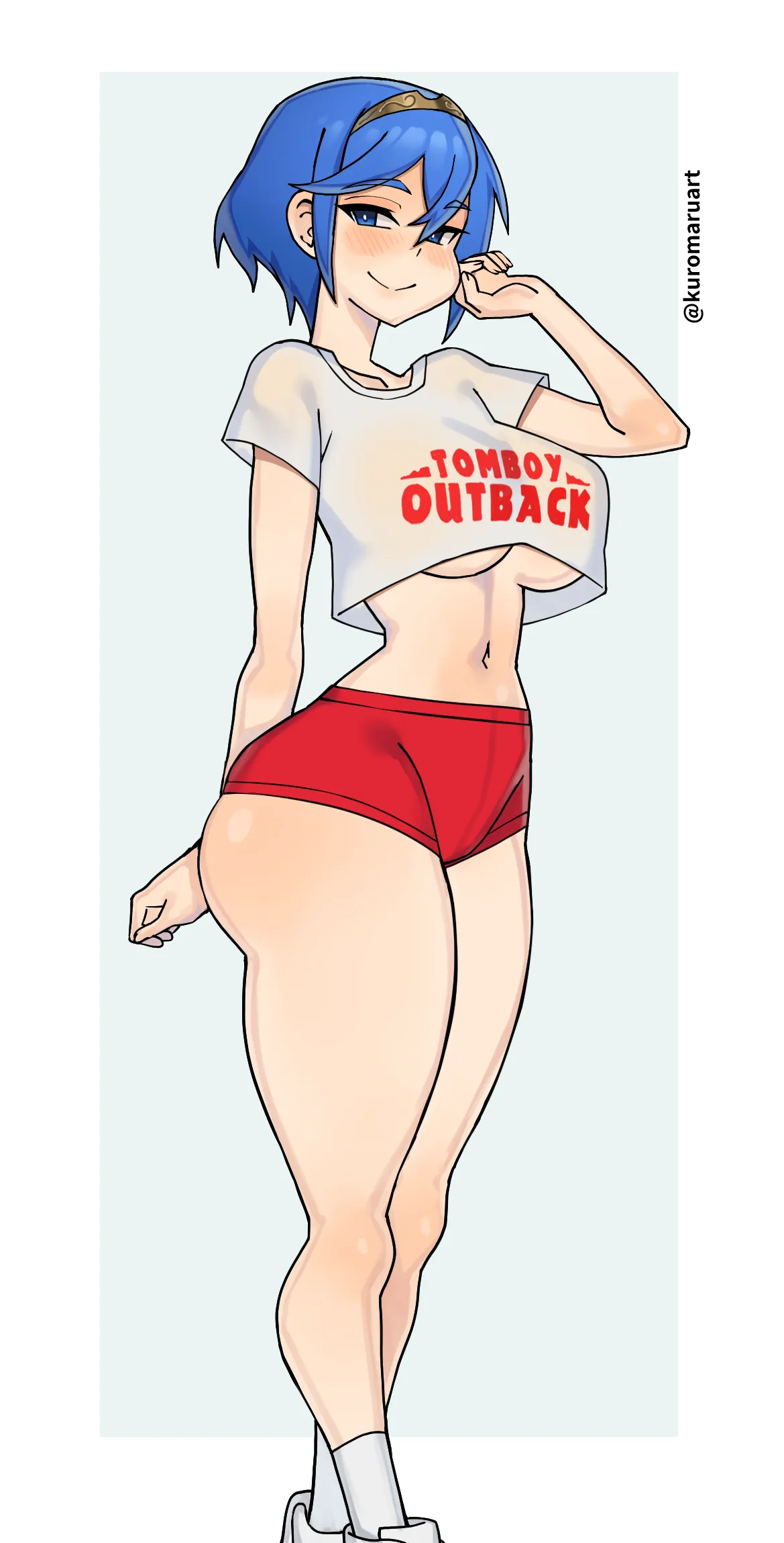 Tomboy Outback Masked Marth (commission by kuromaruart)