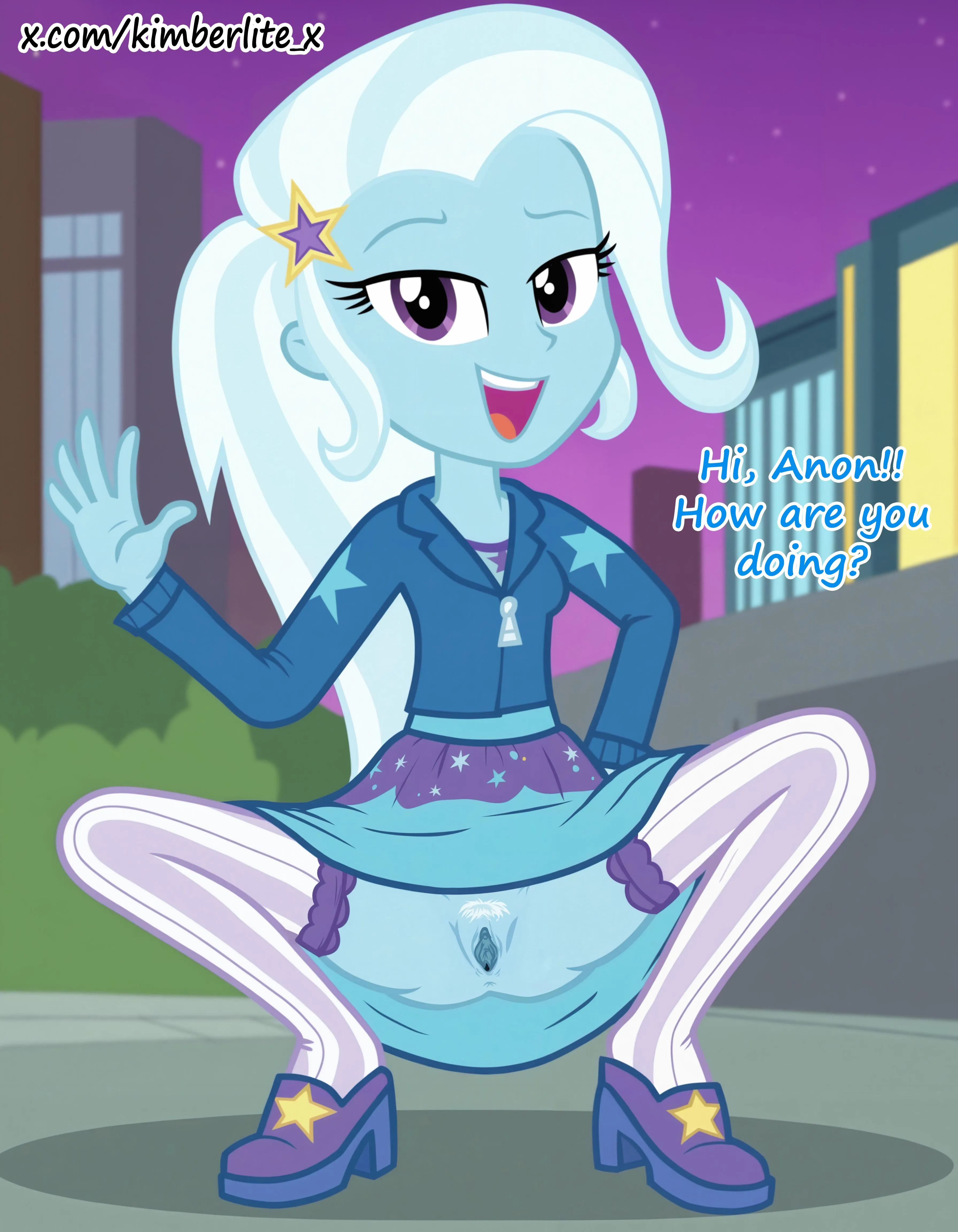 Trixie Squats and Greets You