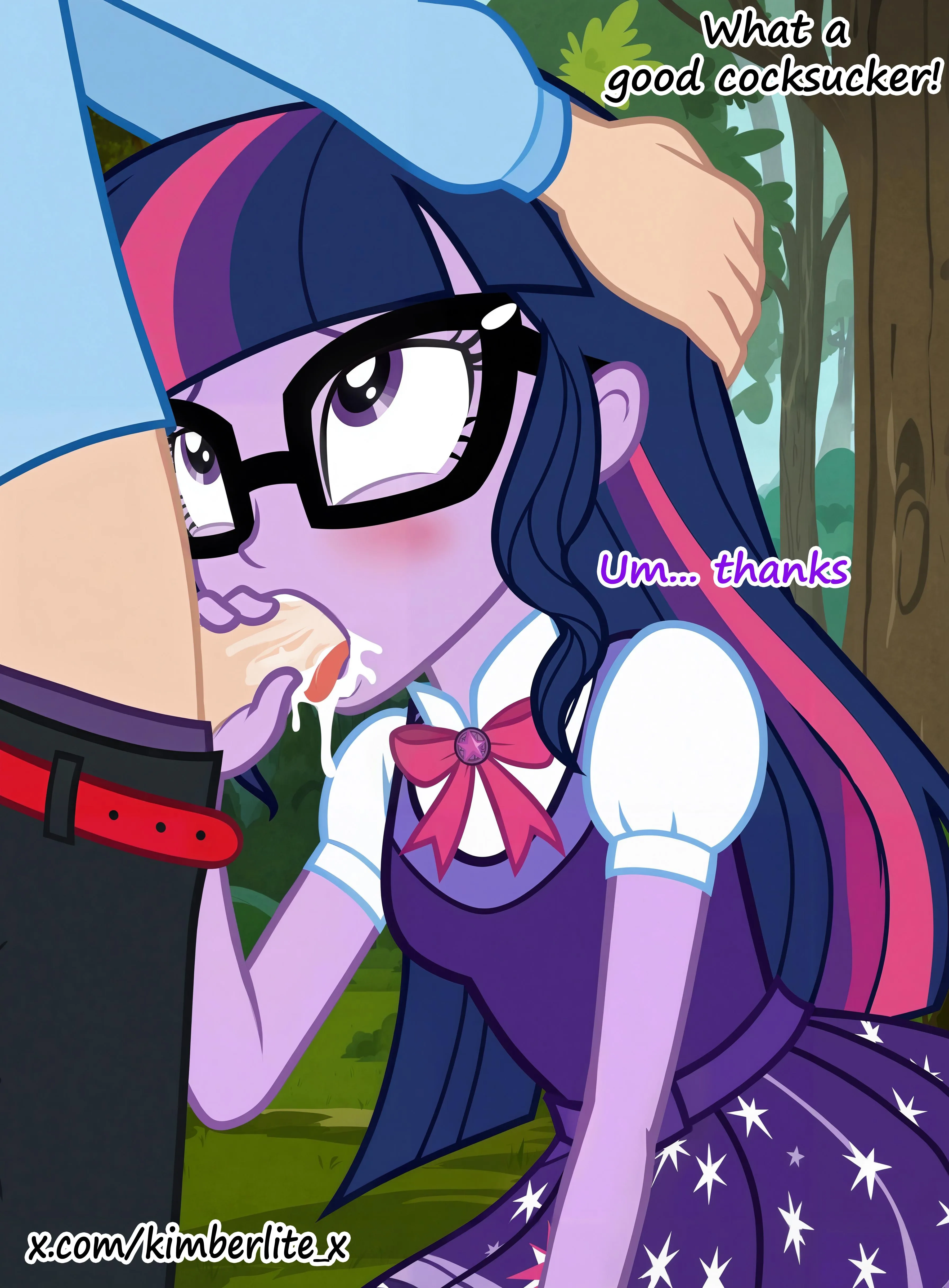 Twilight Sparkle gives a blowjob to Random Guy #1