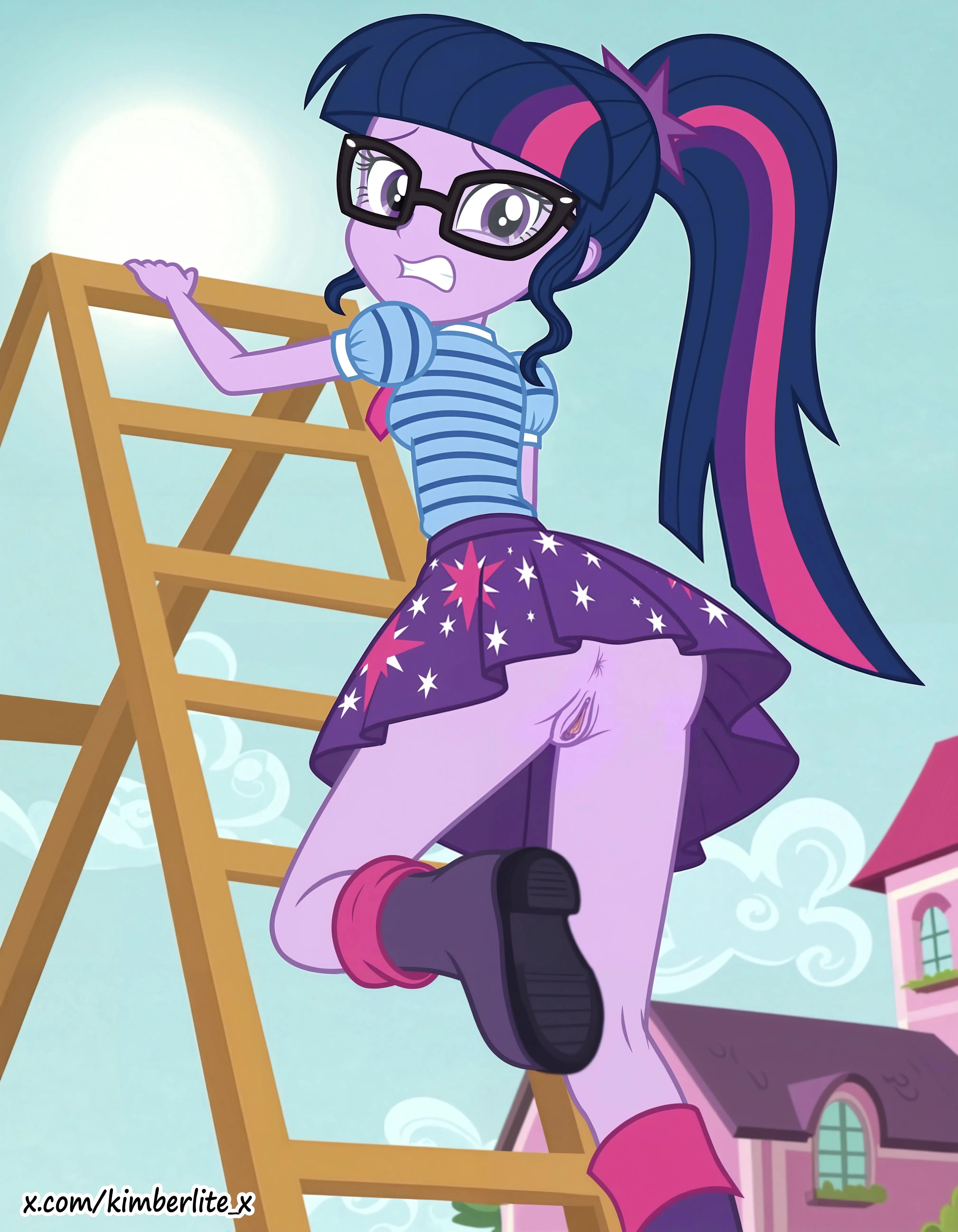 Twilight Sparkle on the ladder