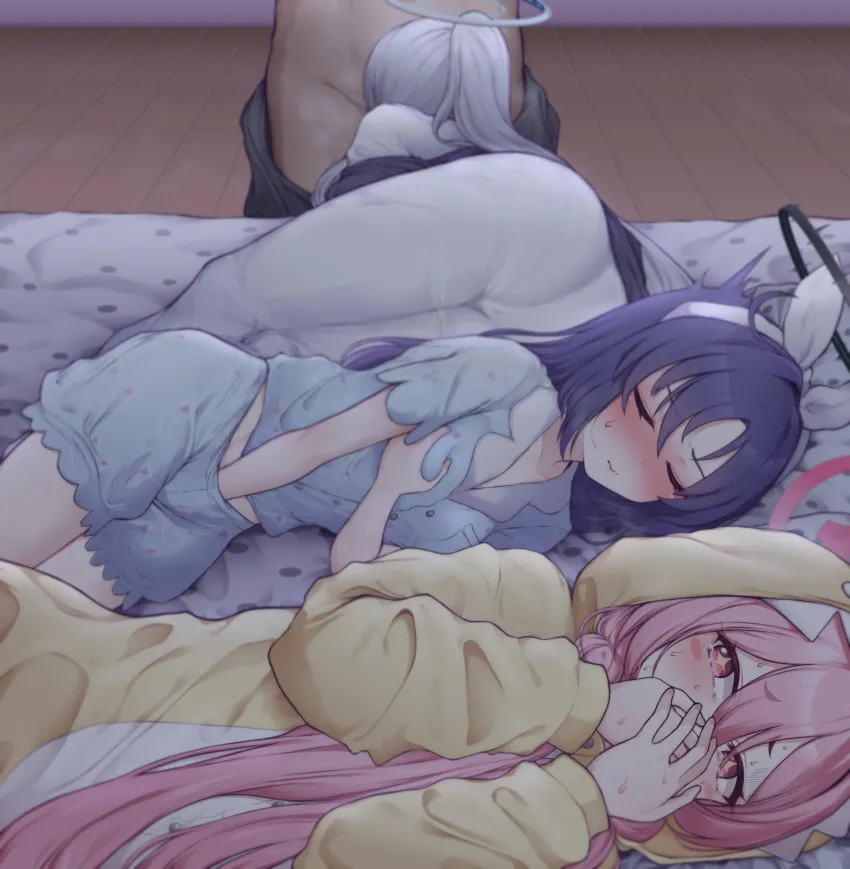 Rub yourself while he fucks her mouth behind you